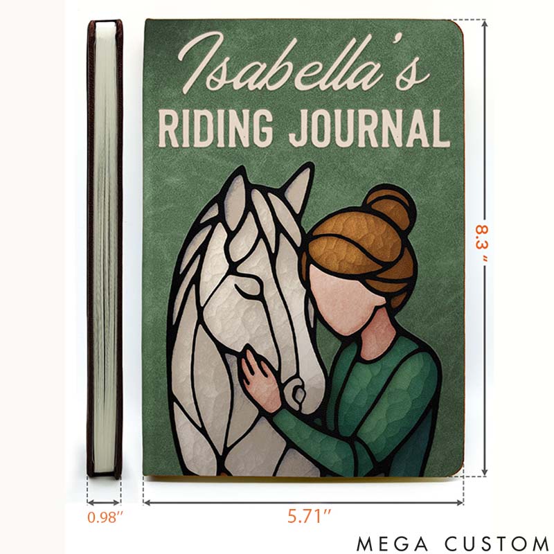 Personalized Pet Lover Riding Journal Leather Journal