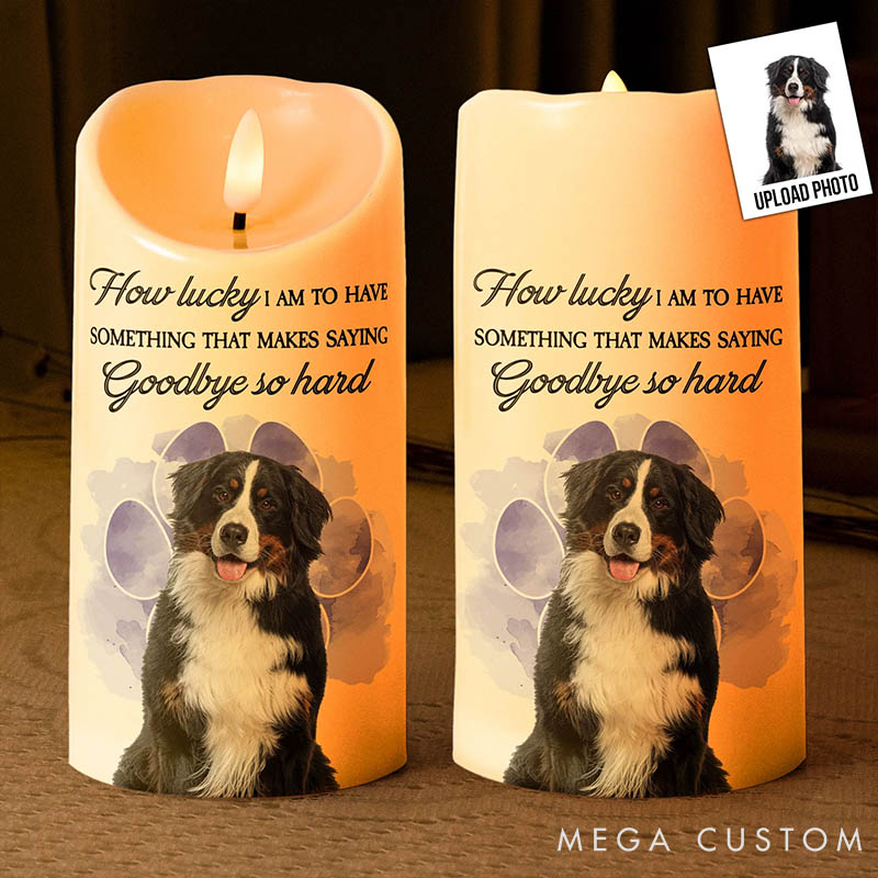 Personalized Pet Lover Saying Goodbye so Hard Candles