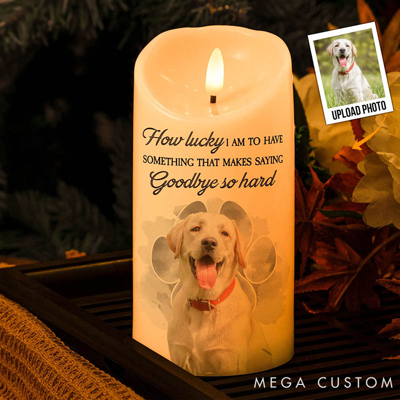 Personalized Pet Lover Saying Goodbye so Hard Candles