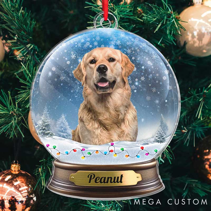 Personalized Pet Lover Snow Globe Christmas Ornament