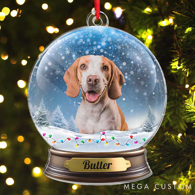 Personalized Pet Lover Snow Globe Christmas Ornament