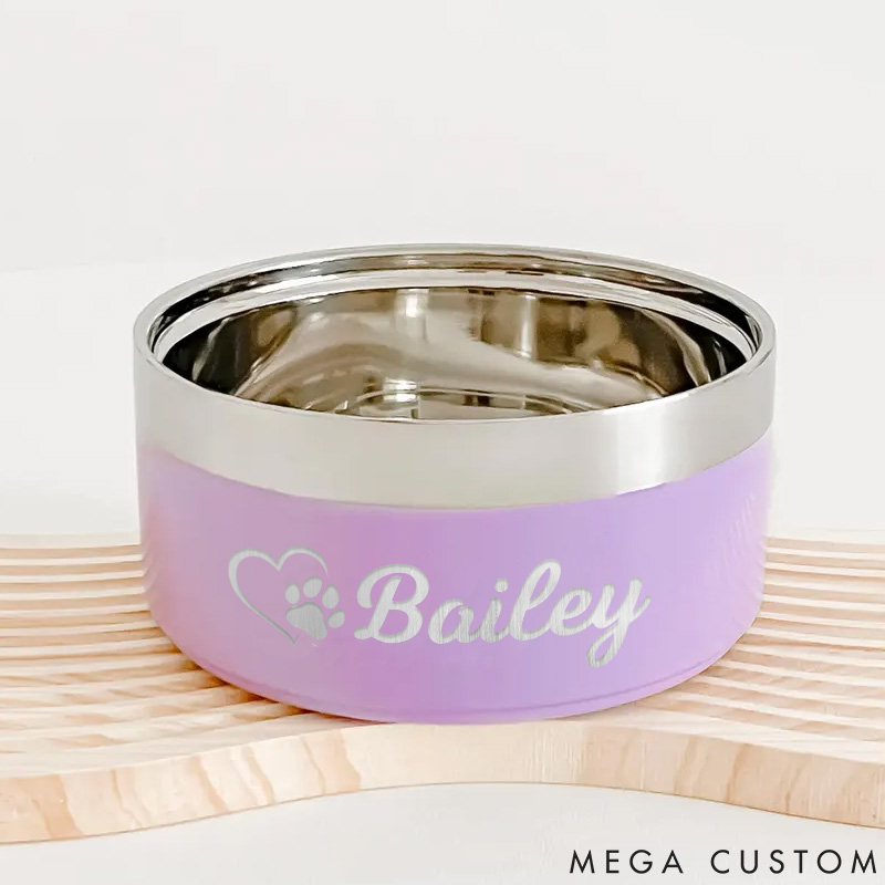 Personalized Pet Lover Stainless Steel Pet Bowl with Name Pet Bowl
