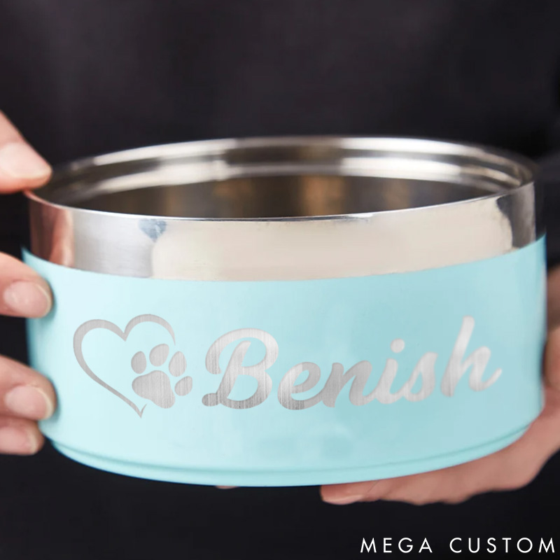 Personalized Pet Lover Stainless Steel Pet Bowl with Name Pet Bowl