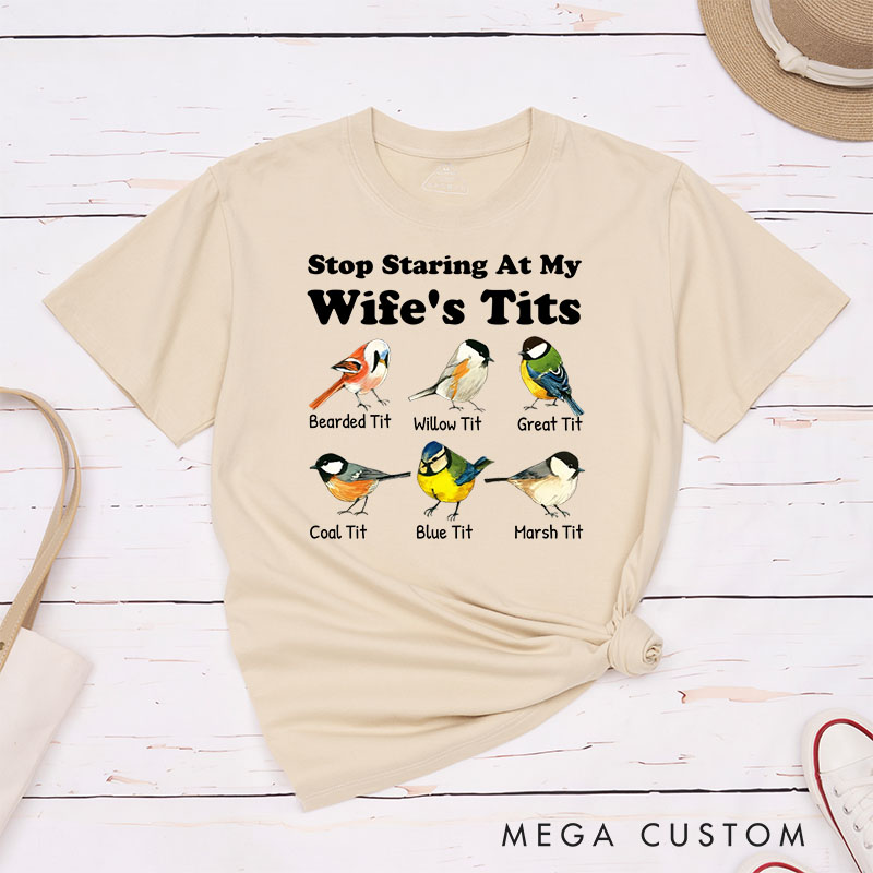 Personalized Pet Lover Stop Staring at My Wife T-Shirt