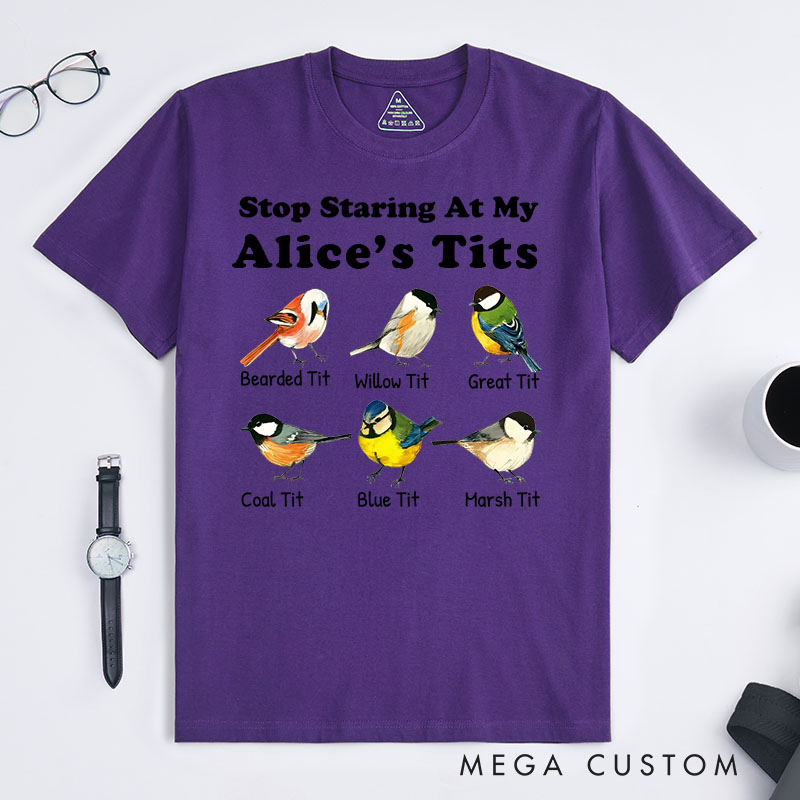 Personalized Pet Lover Stop Staring at My Wife T-Shirt
