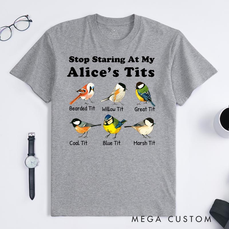 Personalized Pet Lover Stop Staring at My Wife T-Shirt