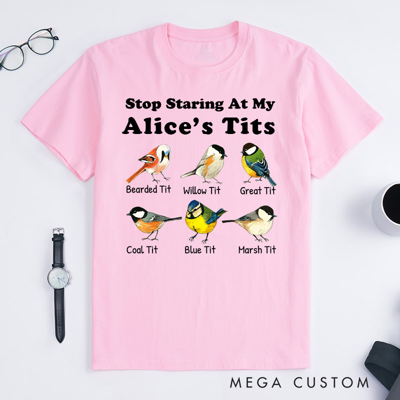 Personalized Pet Lover Stop Staring at My Wife T-Shirt
