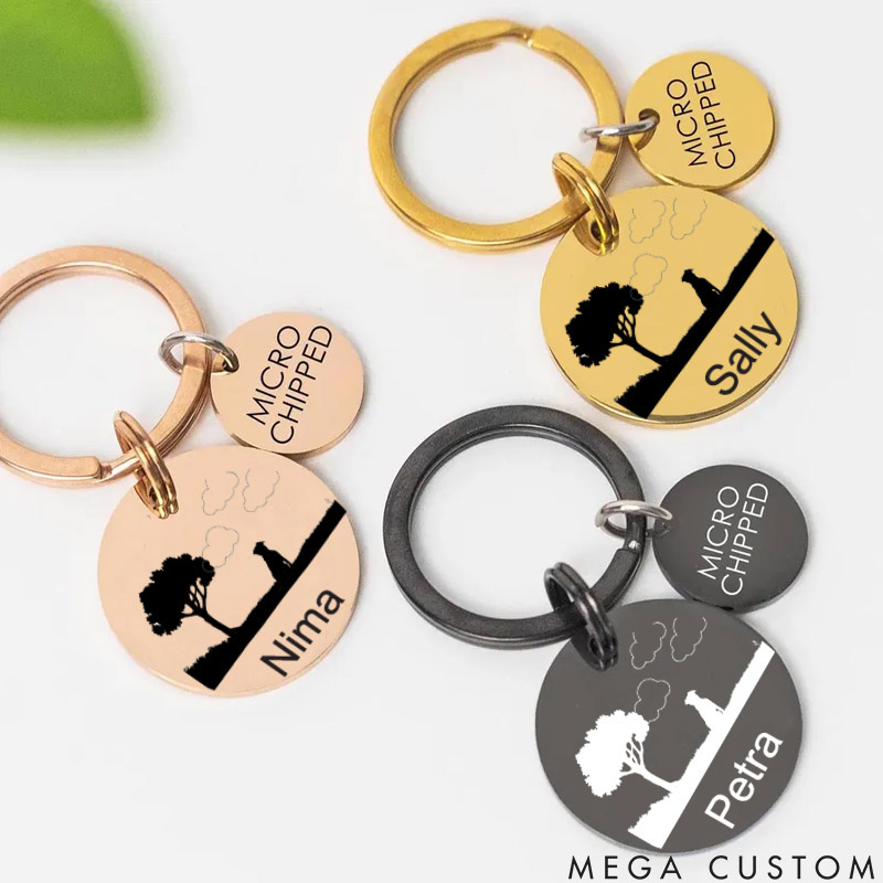 Personalized Pet Lover Stylish and Durable ID Tags for Your Furry Friends Dog Silhouette Tags