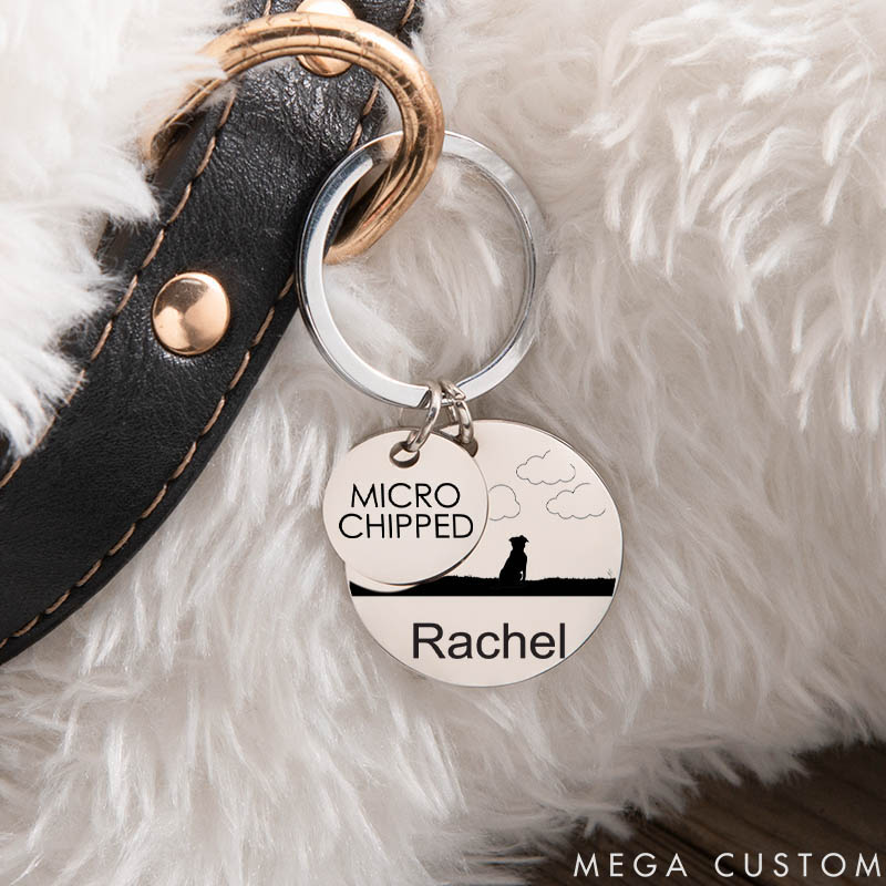 Personalized Pet Lover Stylish and Durable ID Tags for Your Furry Friends Dog Silhouette Tags