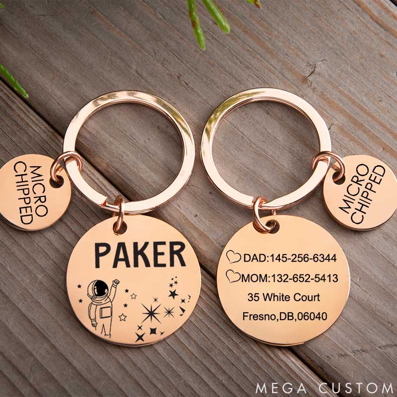 Personalized Pet Lover Stylish and Durable ID Tags for Your Furry Friends Dog Astronaut Tags