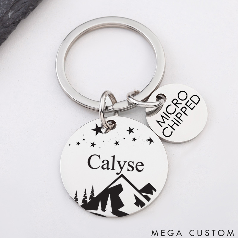 Personalized Pet Lover Stylish and Durable ID Tags for Your Furry Friends Mountain and Star Tags