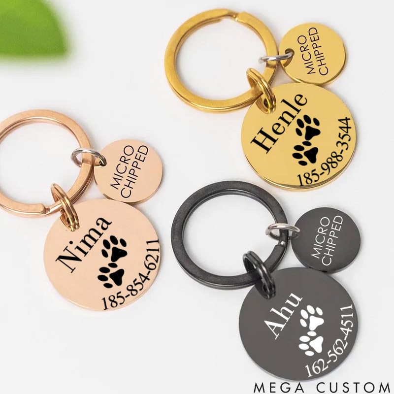 Personalized Pet Lover Stylish and Durable ID Tags for Your Furry Friends Paw Tags