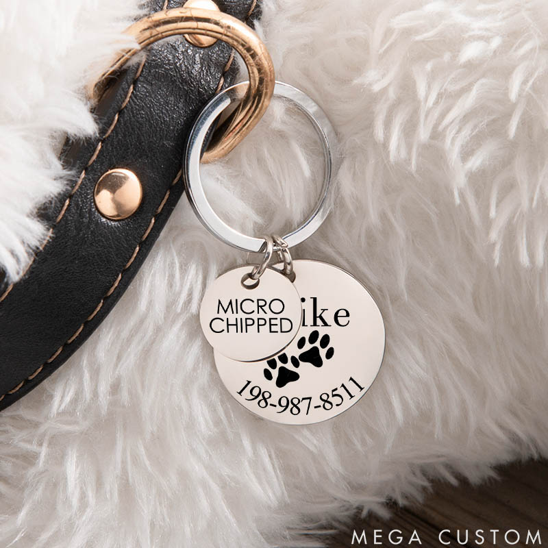 Personalized Pet Lover Stylish and Durable ID Tags for Your Furry Friends Paw Tags