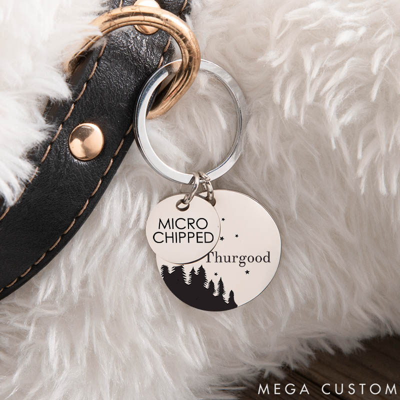 Personalized Pet Lover Stylish and Durable ID Tags for Your Furry Friends Tree and Star Tags