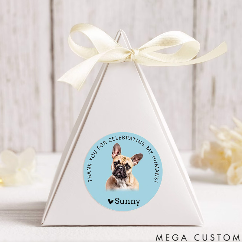 Personalized Pet Lover Thank You for Celebrating My Humans Image Stickers
