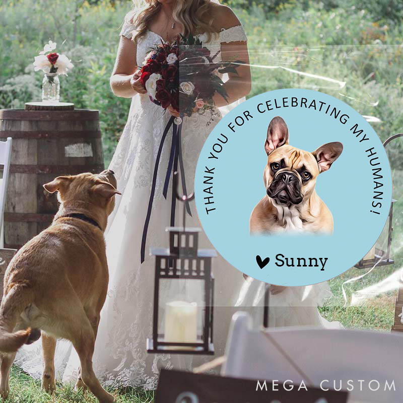 Personalized Pet Lover Thank You for Celebrating My Humans Image Stickers