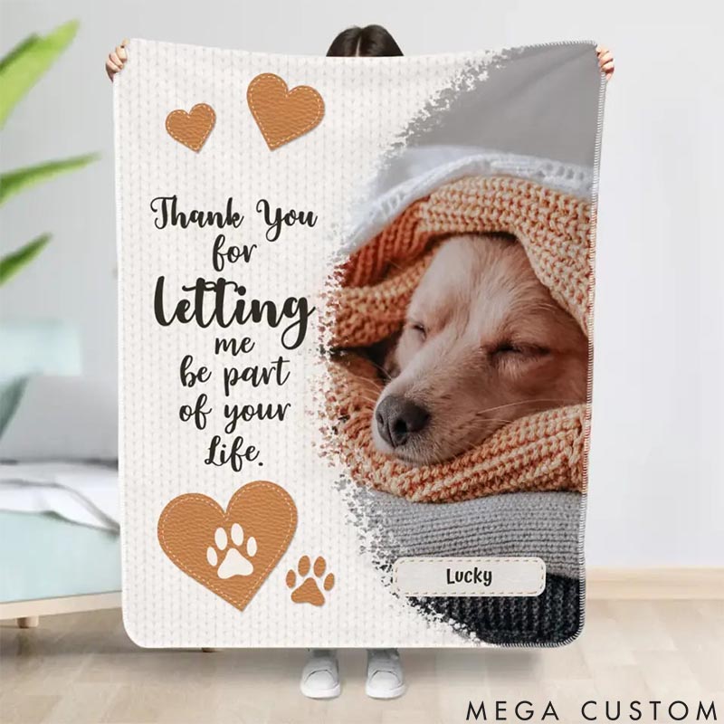 Personalized Pet Lover Thank you Throw Blanket