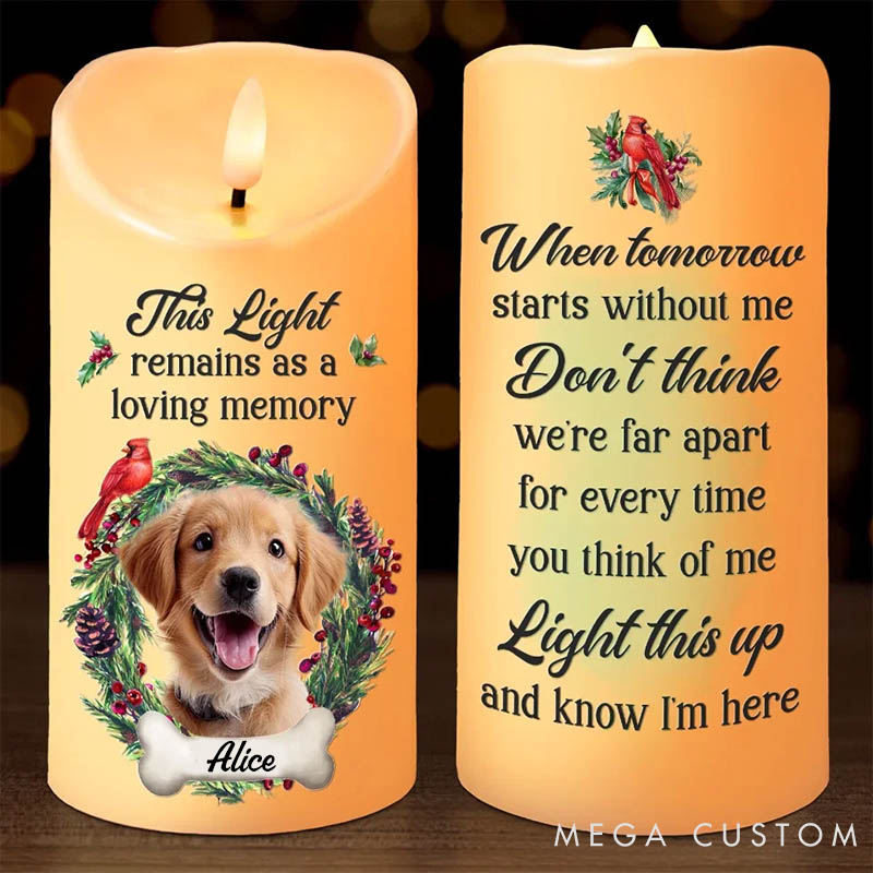 Personalized Pet Lover Unconditional Love has a Furry Face Candles