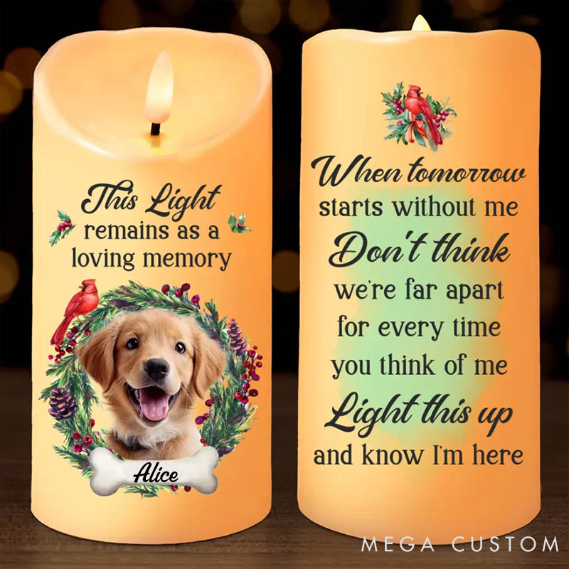 Personalized Pet Lover Unconditional Love has a Furry Face Candles
