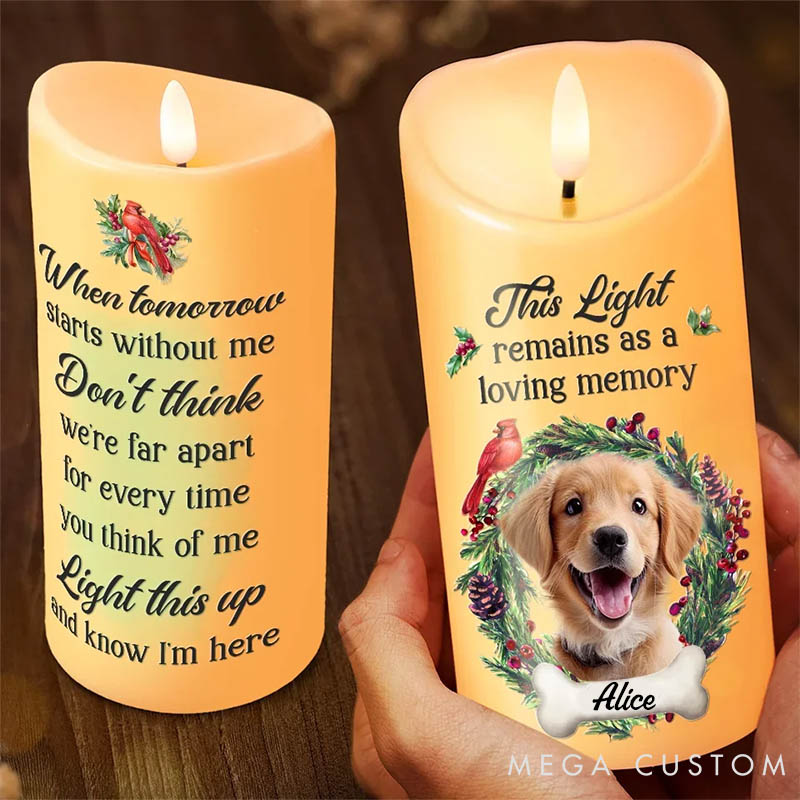 Personalized Pet Lover Unconditional Love has a Furry Face Candles