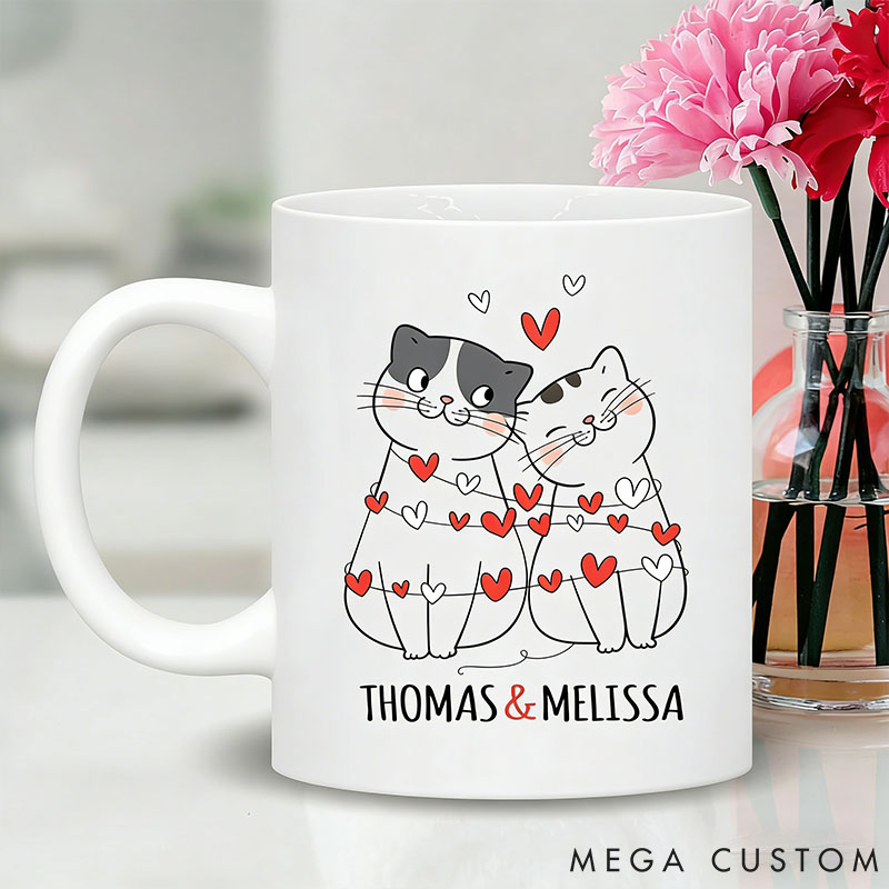 Personalized Pet Lover Valentines Day Coffee Mug Couples Gift