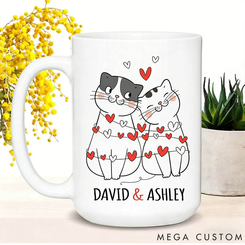Personalized Pet Lover Valentines Day Coffee Mug Couples Gift