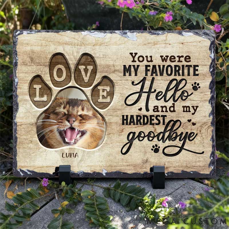 Personalized Pet Lover Wear Resistant Pet Memorial Photo Garden Stone with Name and Title Courtyard Decor 