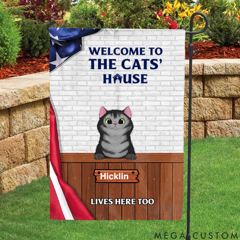 Personalized Pet Lover Welcome to the Dogs' House Garden Flag