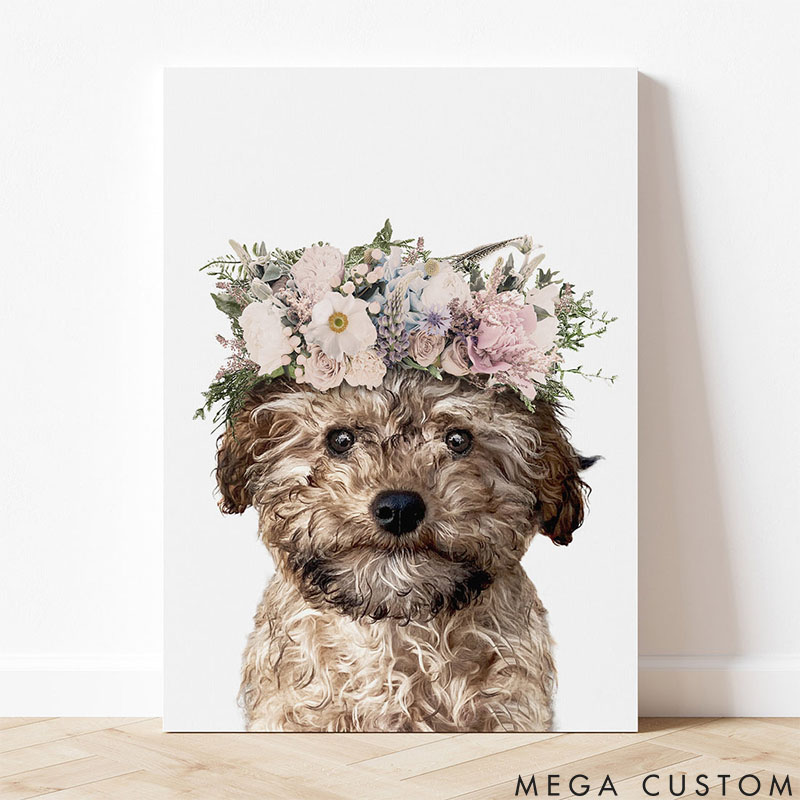 Personalized Pet Lover Wildflower Pet Portrait