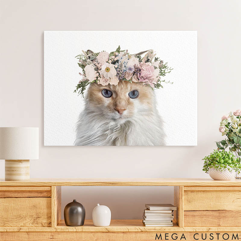 Personalized Pet Lover Wildflower Pet Portrait