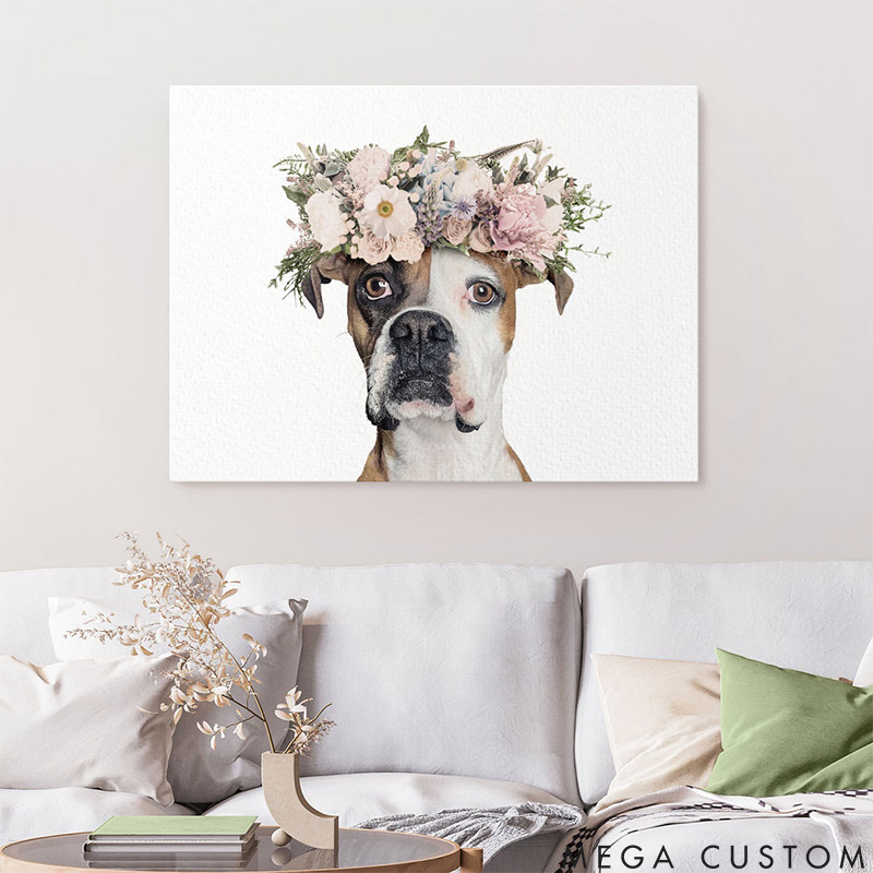 Personalized Pet Lover Wildflower Pet Portrait