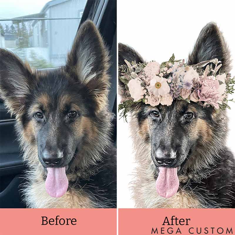 Personalized Pet Lover Wildflower Pet Portrait