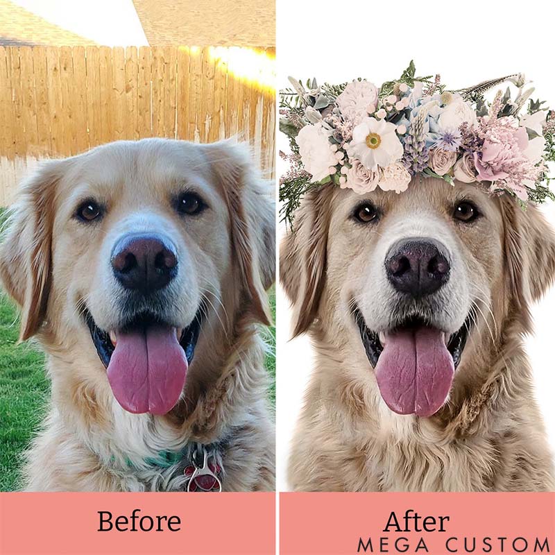 Personalized Pet Lover Wildflower Pet Portrait