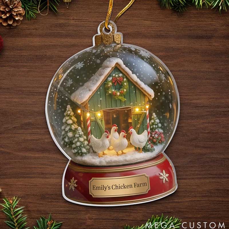 Personalized Pet Lover Winter Wonder Henland Christmas Ornament