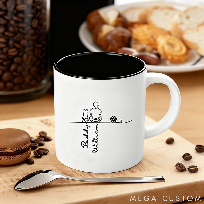 Personalized Pet Lover Your Silhouette Always with Me Mugs