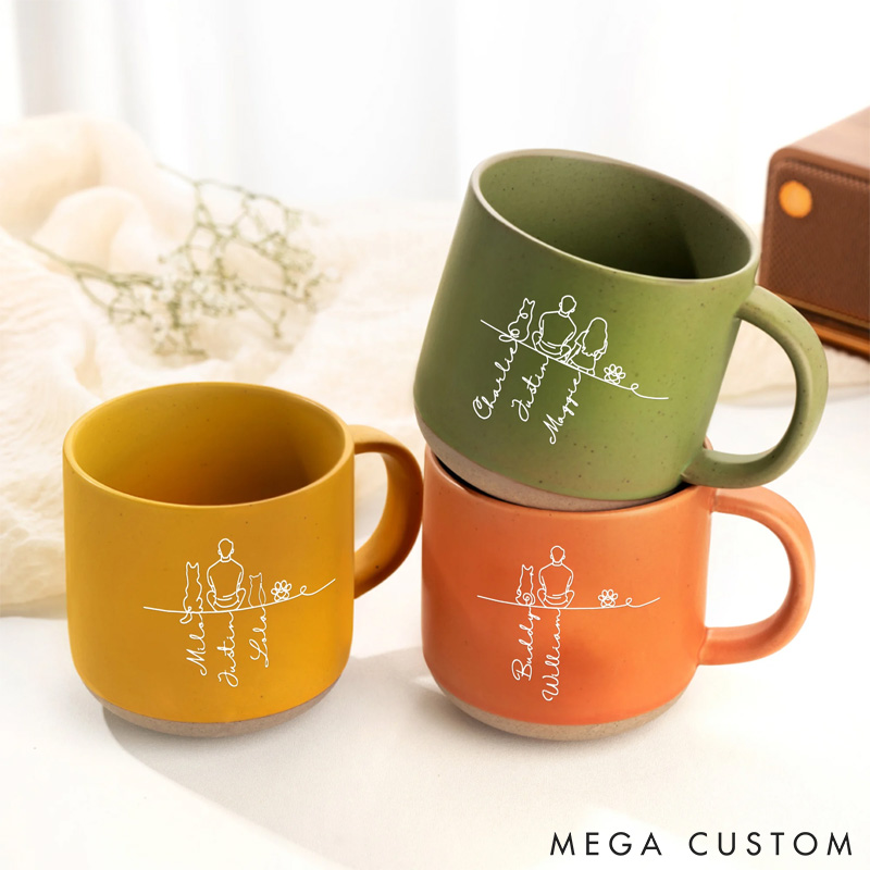 Personalized Pet Lover Your Silhouette Always with Me Pet Character Silhouette Mugs