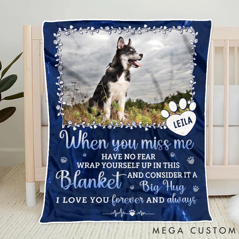 Personalized Pet Lover a Big Hug from Me Throw Blanket