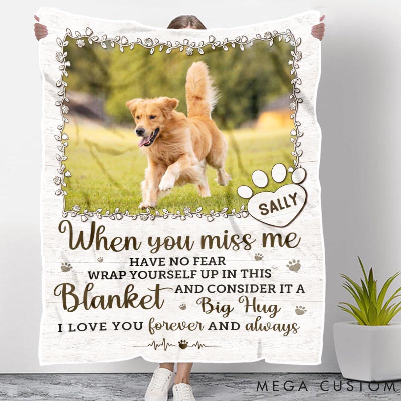 Personalized Pet Lover a Big Hug from Me Throw Blanket