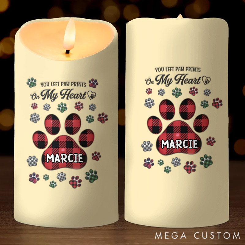 Personalized Pet Lover a Heartbeat at My Feet Candles