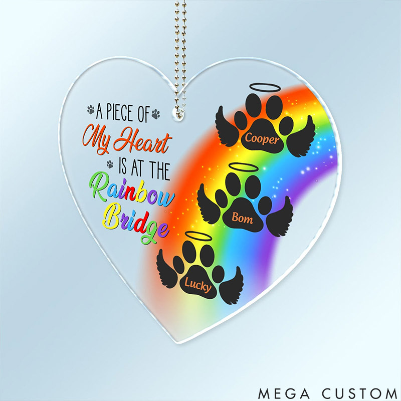 Personalized Pet Lover a Piece of My Heart Christmas Ornament