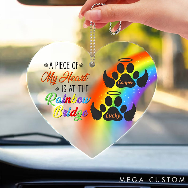 Personalized Pet Lover a Piece of My Heart Christmas Ornament