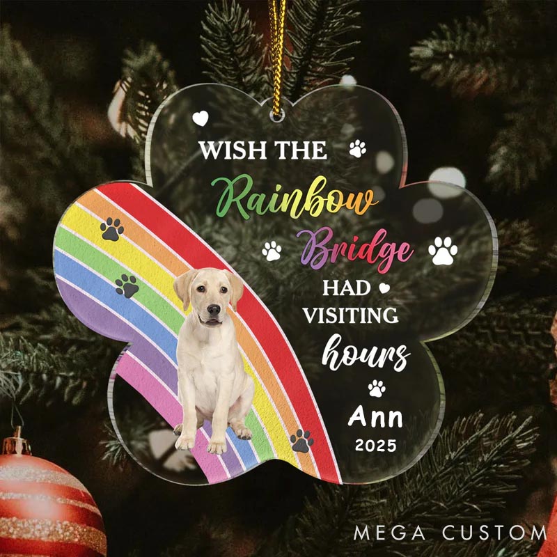 Personalized Pet Lover at the Rainbow Bridge Ornament
