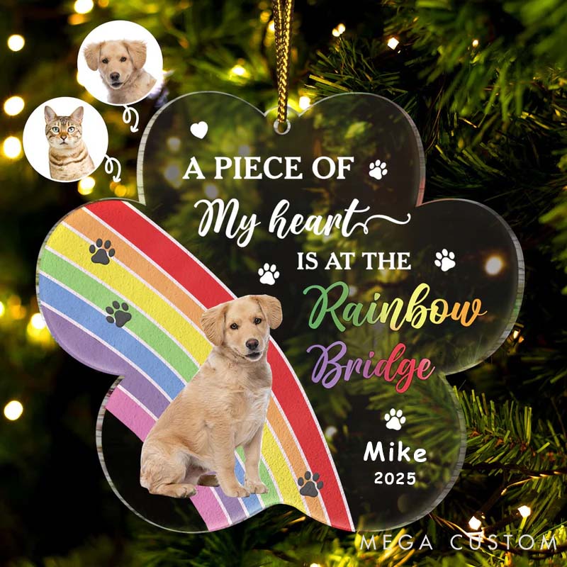 Personalized Pet Lover at the Rainbow Bridge Ornament