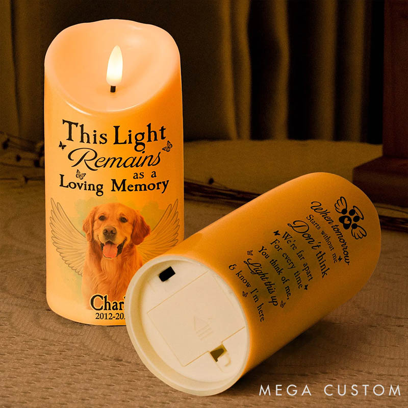Personalized Pet Lover every Time Miss Me Light this Up and Know I'm Here Candles
