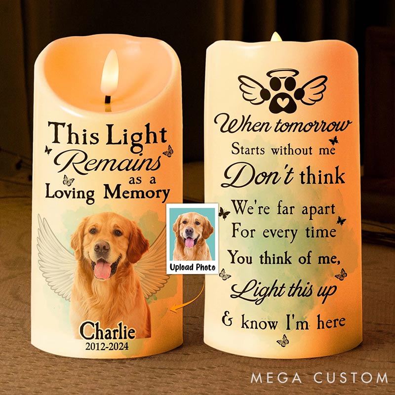 Personalized Pet Lover every Time Miss Me Light this Up and Know I'm Here Candles