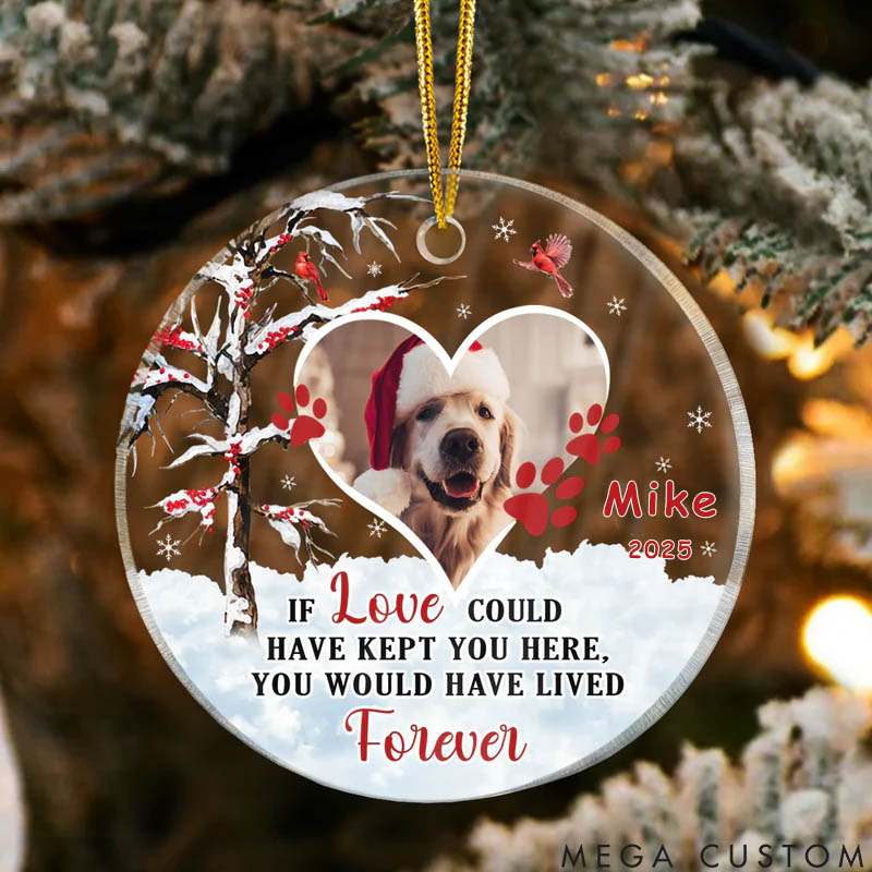 Personalized Pet Lover if Love could have Kept Yous Ornament