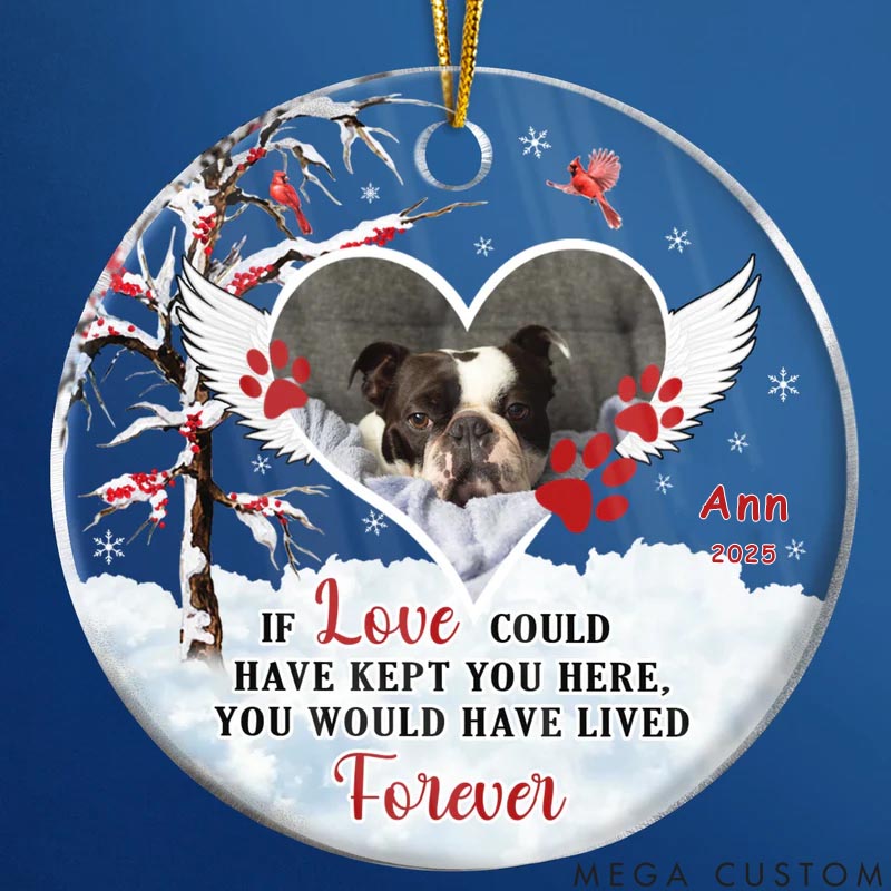 Personalized Pet Lover if Love could have Kept Yous Ornament