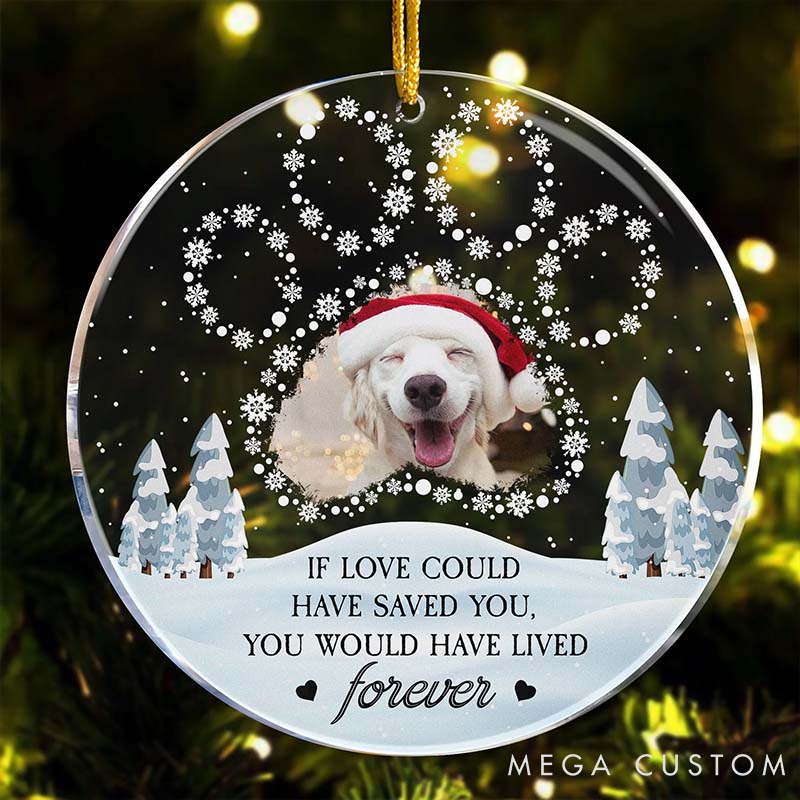 Personalized Pet Lover if Love could have Saved You Ornament