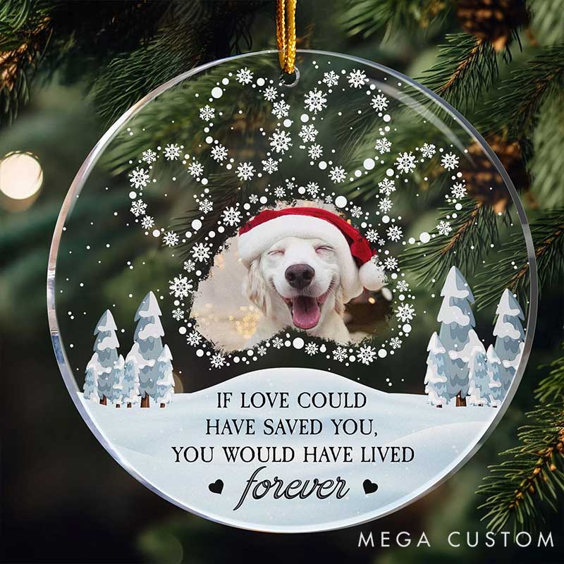 Personalized Pet Lover if Love could have Saved You Ornament