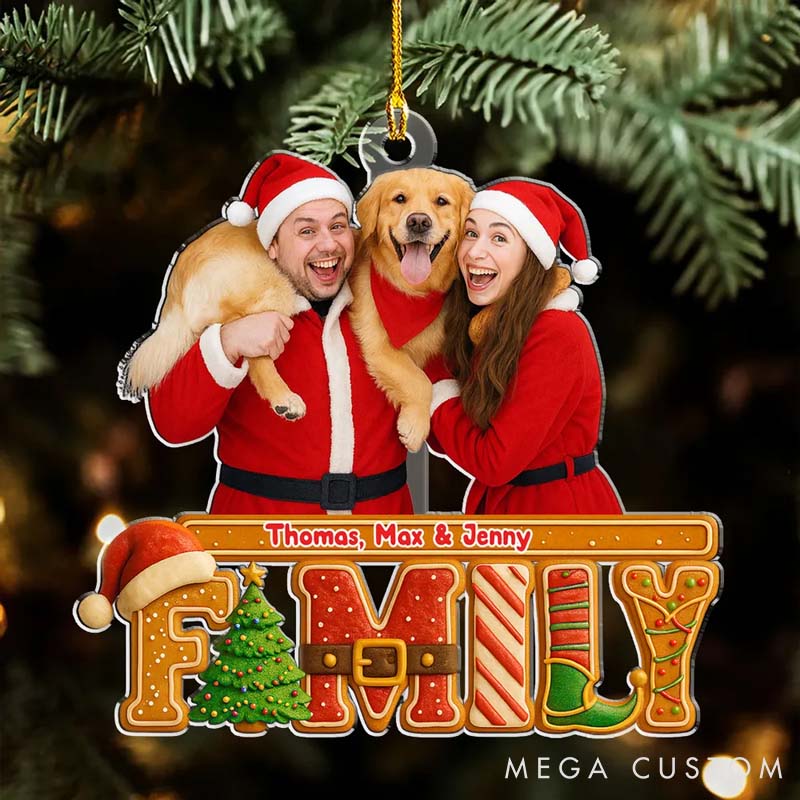 Personalized Pet Lover our Christmas Cake Crew Photo Christmas Ornament